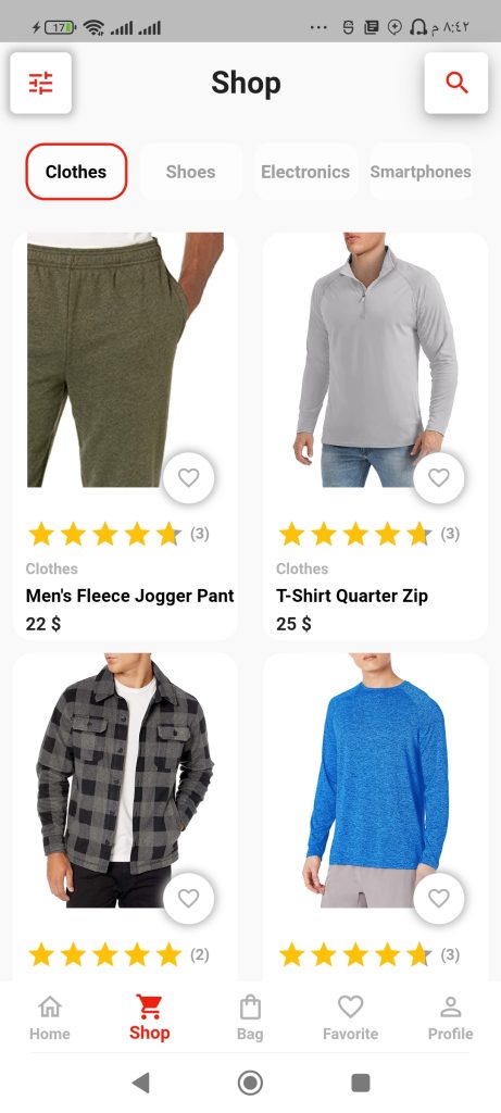 نمونه کار اپ فروشگاهی